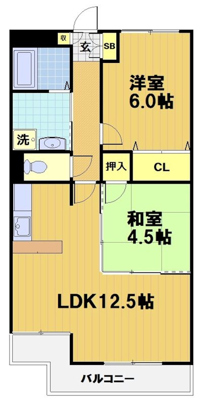 カルム常盤の間取り