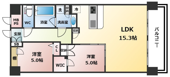 【間取り】 | スプランディッド難波WESTIII
