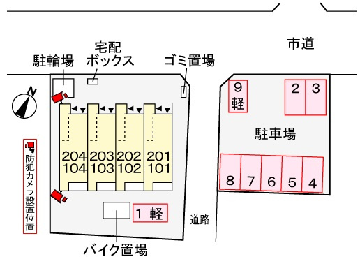フォンターナ・レガーメの区画図