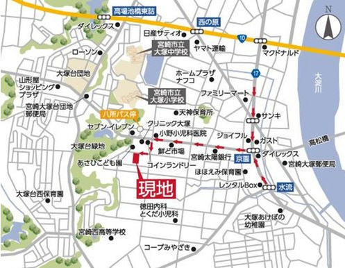 タマタウン大塚Ⅵ　2号地の地図