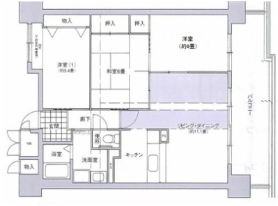 コーシャハイツ酉島の間取り