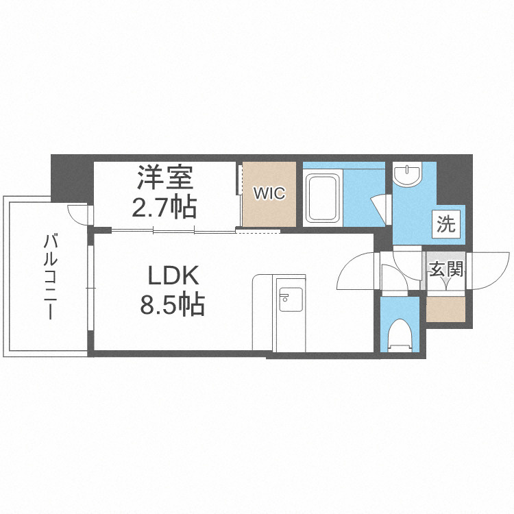セレニテ福島プリエの間取り