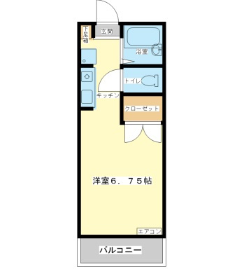 姫路市玉手のハイツの間取り
