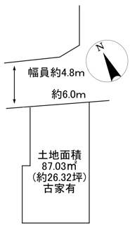 【土地図】 | 川西市錦松台　建築条件無土地
