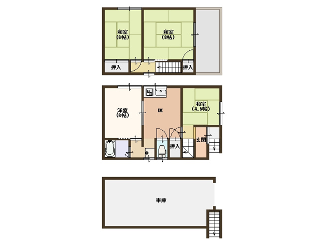 【間取り】 | 南加賀屋4丁目貸家