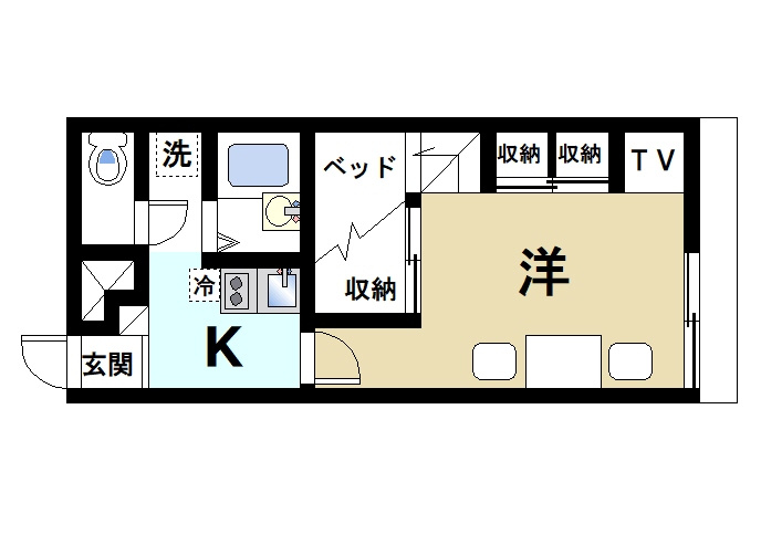 レオパレスＢｌｏｓｓｏｍの間取り|通風良好で快適な間取りです