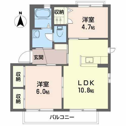 【間取り】 | シャーメゾン北黒田 Ａ棟