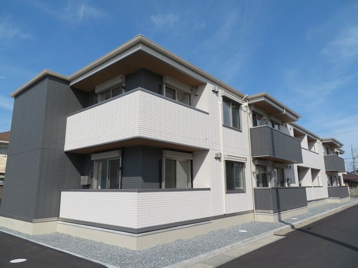 倉敷市茶屋町のアパートの外観