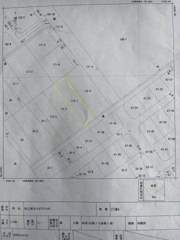 牧之原市大沢　売土地の土地図