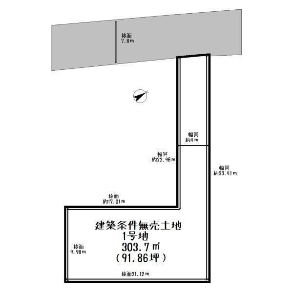 野洲市六条　１号地　売土地の土地図
