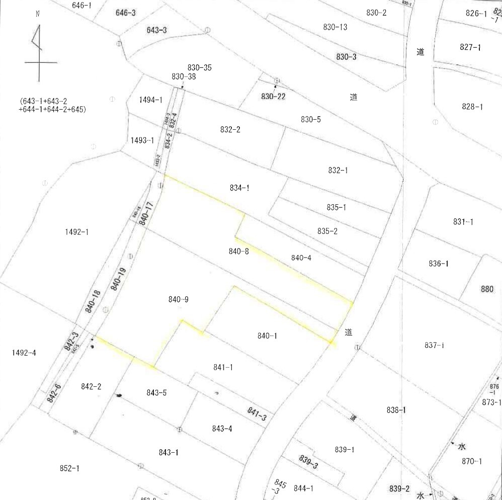 牧之原市波津　売土地の土地図