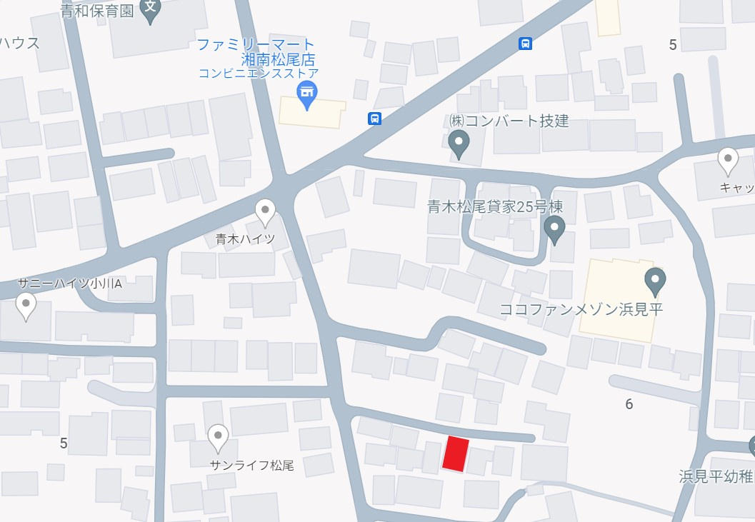 茅ヶ崎市松尾　売地の地図