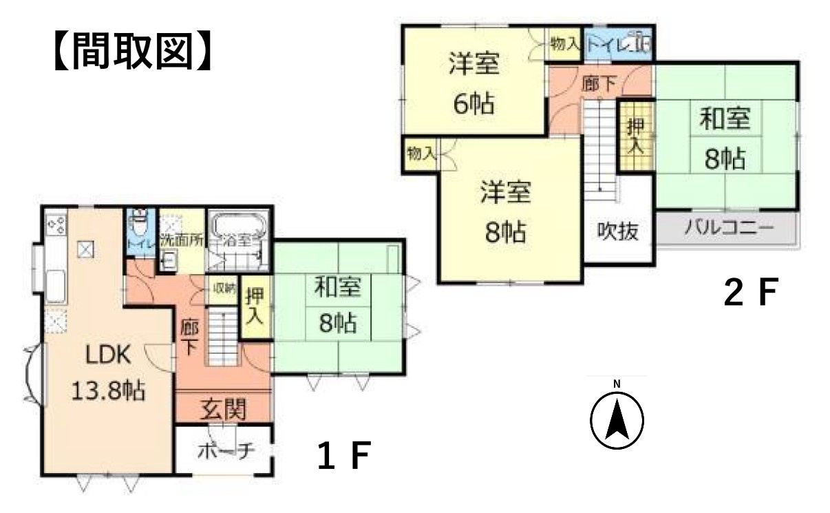 佐波郡玉村町大字五料｜中古戸建　の間取り|■間取り図｜敷地面積：189.12（約57.20坪）　建物面積：102.66（約31.05坪）