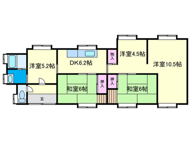 【間取り】 | 高槻市西面中2丁目平屋