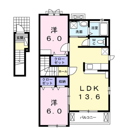 幸家 小谷Bの間取り