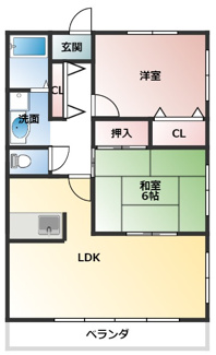 【間取り】 | ディアコート西浦