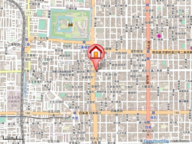 ローレルコート三条堀川の地図