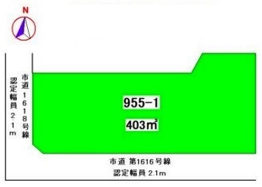 坂戸市塚越　建築条件なし売地　東武東上線『若葉駅』徒歩36分　【勝呂小学区】の土地図