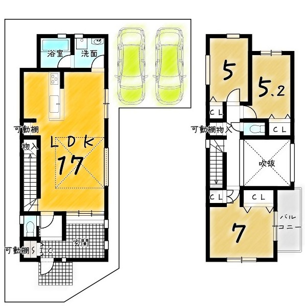 西・樫原比恵田町Ｌ号棟