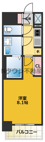 【間取り】 | S-RESIDENCE池下西 | 間取りです。
