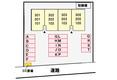 ウィングコート叶の区画図