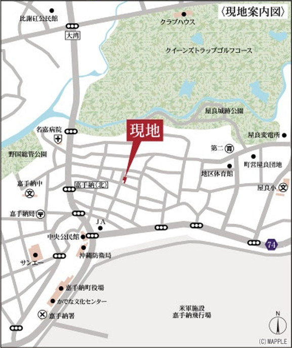 リーブルガーデン嘉手納町嘉手納　3号棟の地図