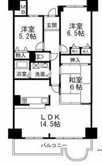シティコーポ朝潮1号棟の間取り
