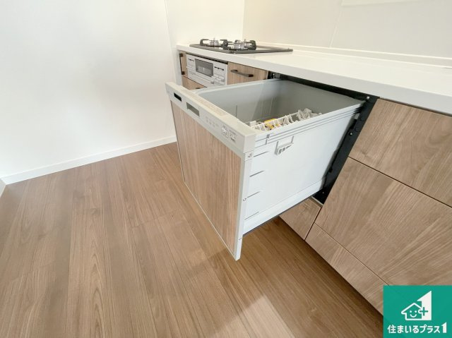 神戸市須磨区多井畑東町　未入居の設備|食事後の一仕事、食器洗いをボタン一つでお任せできちゃいます！場所を取らないビルトイン式なので、お料理スペースもしっかり確保！