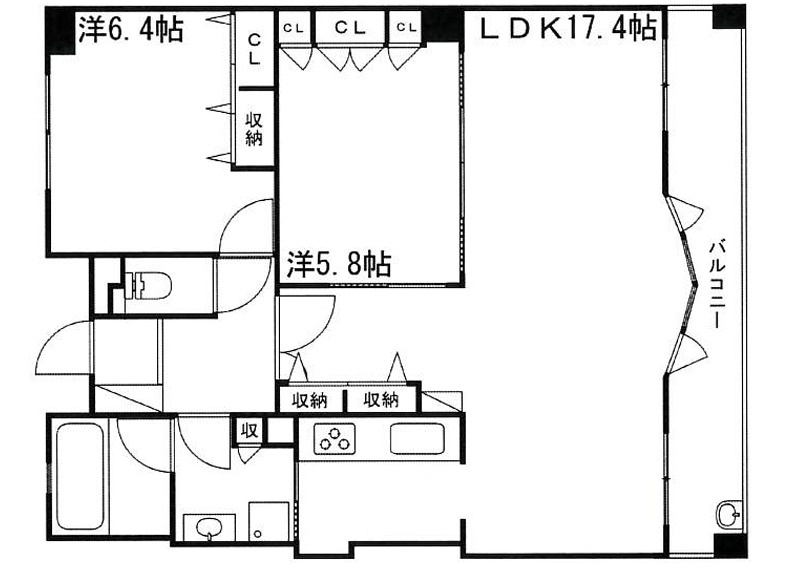 グラジオ北条口の間取り