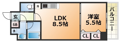 プレジオ神戸WESTの間取り