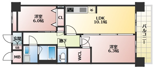 【間取り】 | スプランディッド難波WESTII
