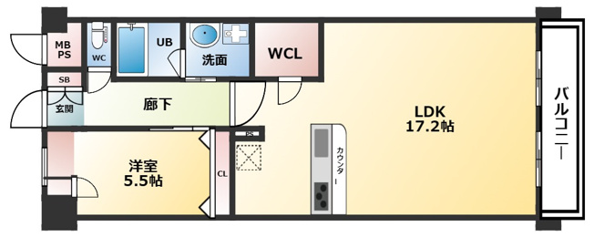 【間取り】 | スプランディッド難波WESTII