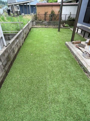 大津町杉水戸建て3DK＋広縁の庭|たまにはお庭で休日を過ごしてみるのもよいかもしれません（人工芝敷き込み施工令和６年４月済みです）