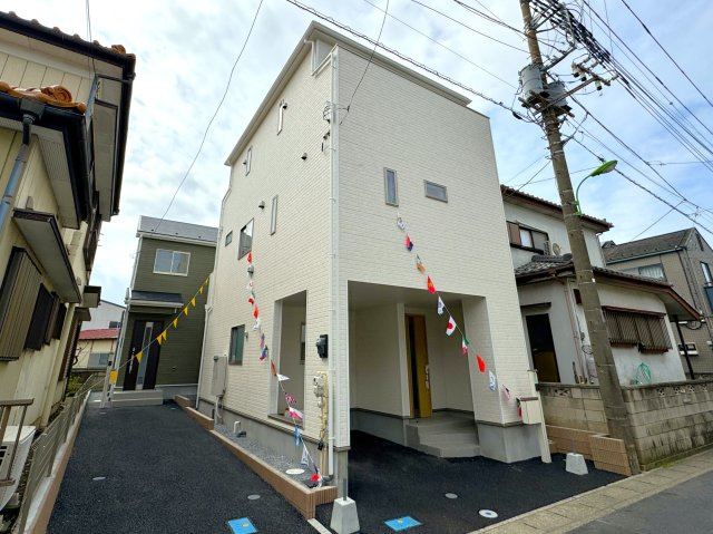 八潮市大曽根新築戸建（大曽根第20）の外観|1号棟外観・完成済み内覧可能です！