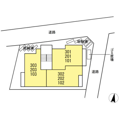 ALTO・芝久保の区画図