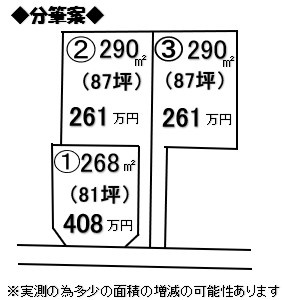 真岡市寺内の土地図