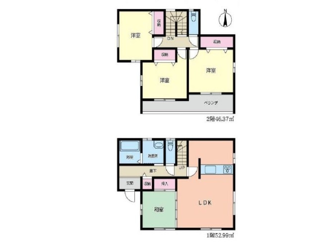 【間取り】 | 川越市的場 | 4LDK