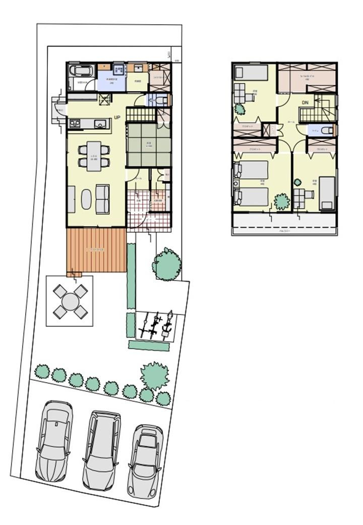 高知市旭天神町　売土地の土地図