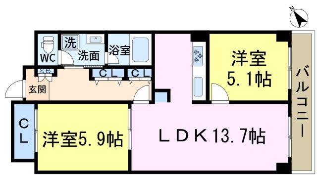 SOCITY GALLERIAの間取り