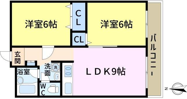 若松レジデンスの間取り