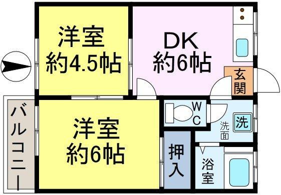 コーポ福島の間取り