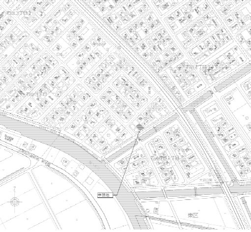 石山3丁目　2号棟　新築戸建の地図|1階