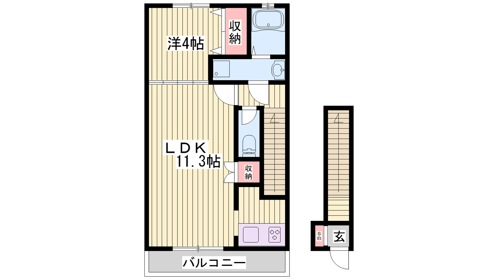 カプラン飾磨Ⅴの間取り