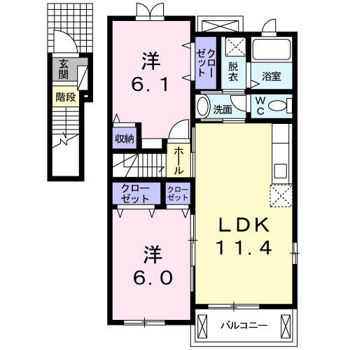 2F：2LDK　A・B共通