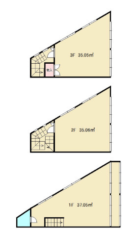 大津市大江２丁目の店舗事務所の間取り