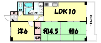【間取り】 | ライオンズマンション神戸明泉寺