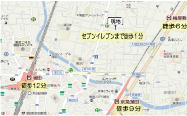グランクオール蒲田の地図