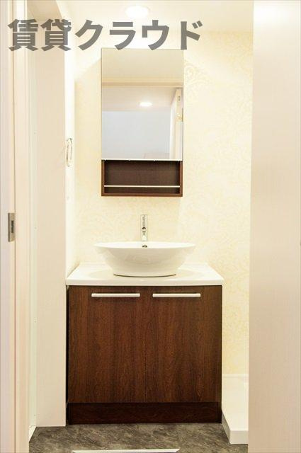 メゾン・ド・ルミナーレの洗面所|ゆったりとスペースのある洗面所