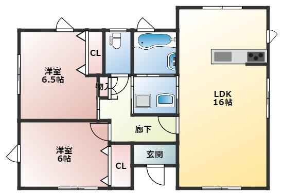 八戸市大字糠塚字長久保の間取り