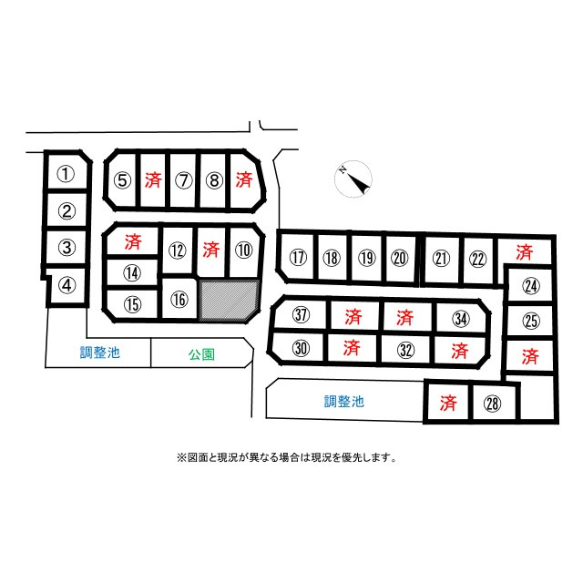 守山市矢島町16号地　売土地の土地図